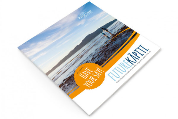 Booklet design with landscape photography and branded graphics by creative agency Wonderlab.