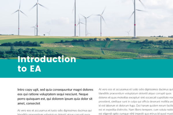 Wind farms and typography, section from a web page by SEO strategists Wonderlab.