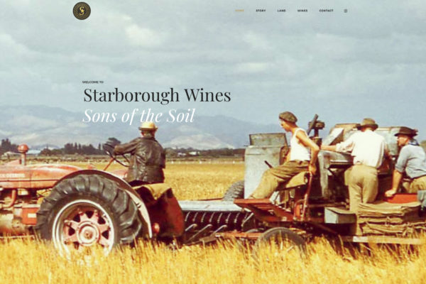 Vintage tractor image chosen by Wonderlab for a wine brand