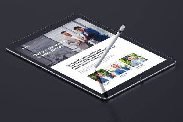 Tablet friendly web design example by Wonderlab