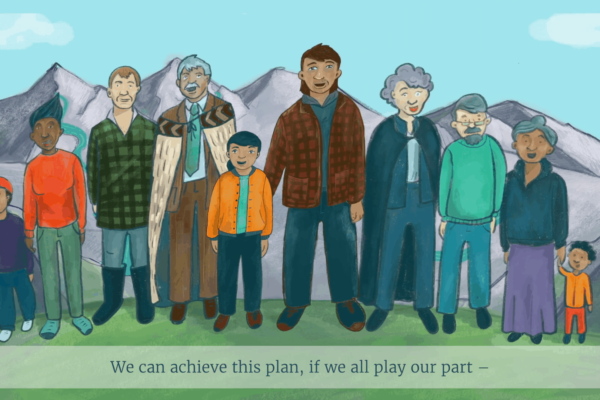 Illustration of people, part of an animated public engagement campaign by Wonderlab