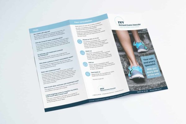 Printed leaflet design showing content marketing by Wonderlab