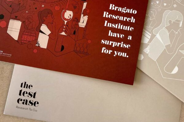 A red envelope with a picture of a man and a woman.
