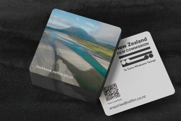 A business card with a photo on it.